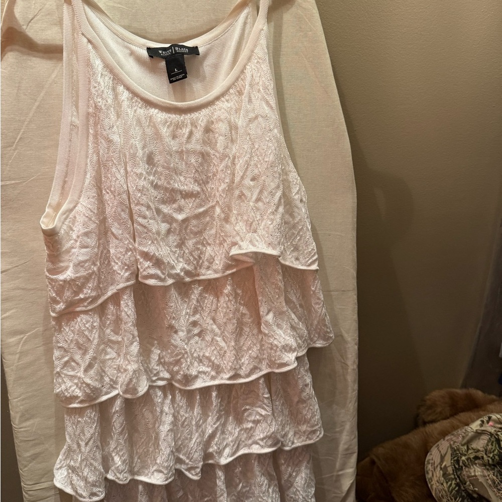 White Layered Lace Top